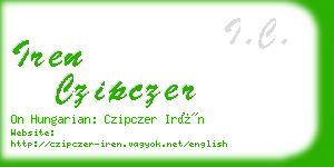 iren czipczer business card